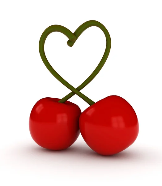 Cherry Heart — Stock Photo, Image