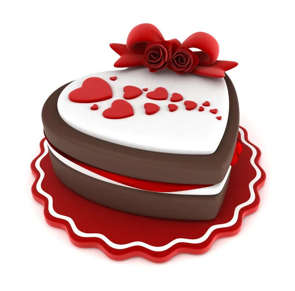Валентинов торт — стоковое фото