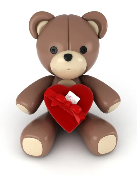 Urso Valentine — Fotografia de Stock