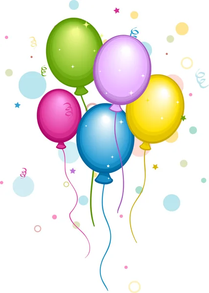 Balloons and Confetti — Stock Photo, Image