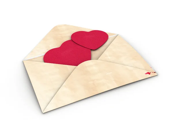 Валентинный конверт — стоковое фото