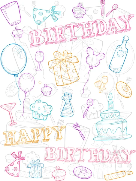 Birthday Doodle — Stock Photo, Image