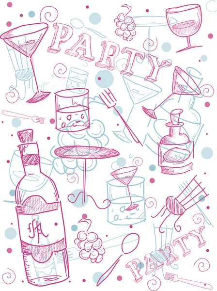 Cocktail doodle — Stockfoto