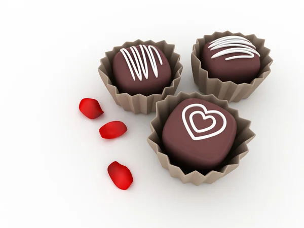 Csokoládék Valentin — Stock Fotó