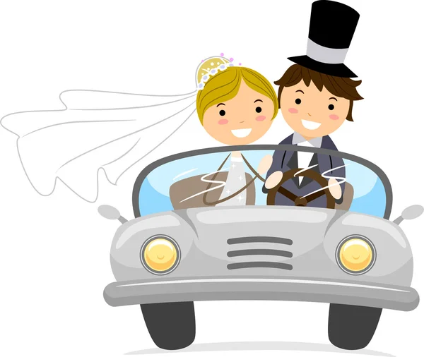 Свадебный автомобиль — стоковое фото