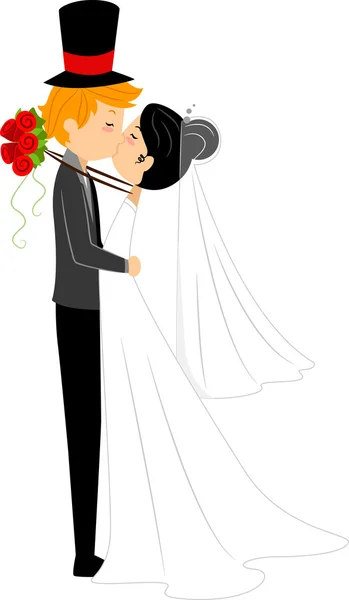 Międzyrasowe ślub — Zdjęcie stockowe