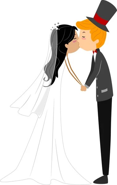 Wedding Kiss — Stock Photo, Image