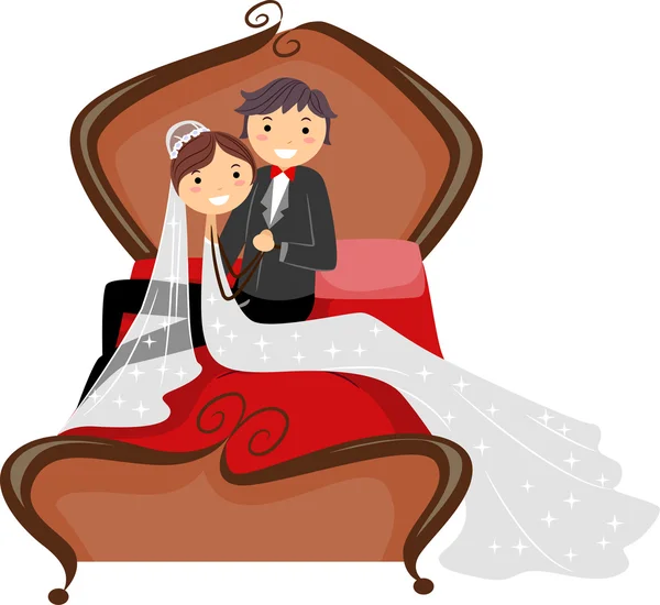 Svatební postel — Stock fotografie
