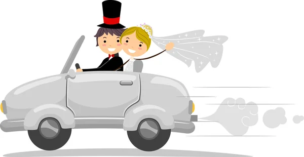 Boda coche — Foto de Stock