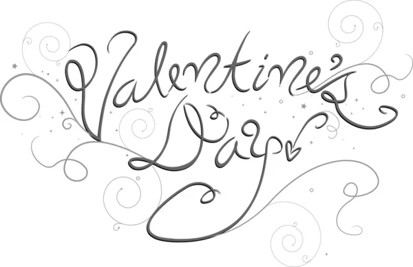 Valentinstag Schriftzug — Stockfoto