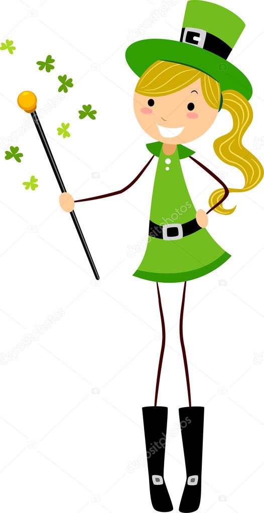 Girl Holding a Cane