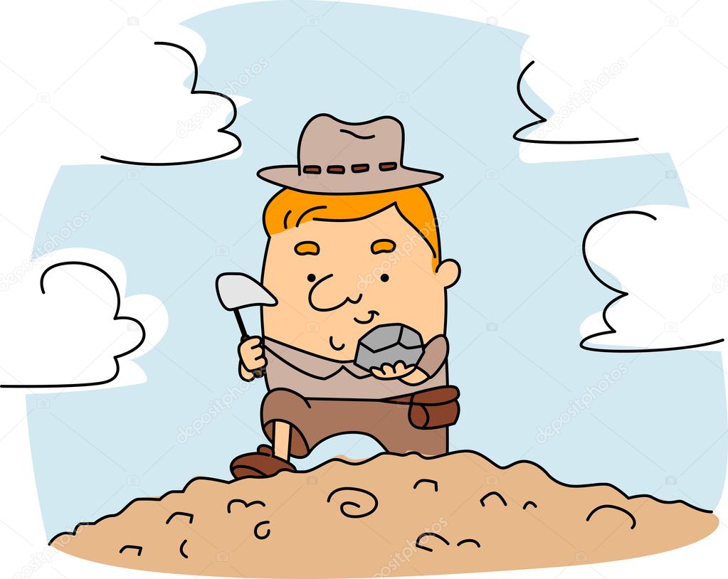 Geologist clip art | Geologist — Stock Photo © lenmdp #7477776