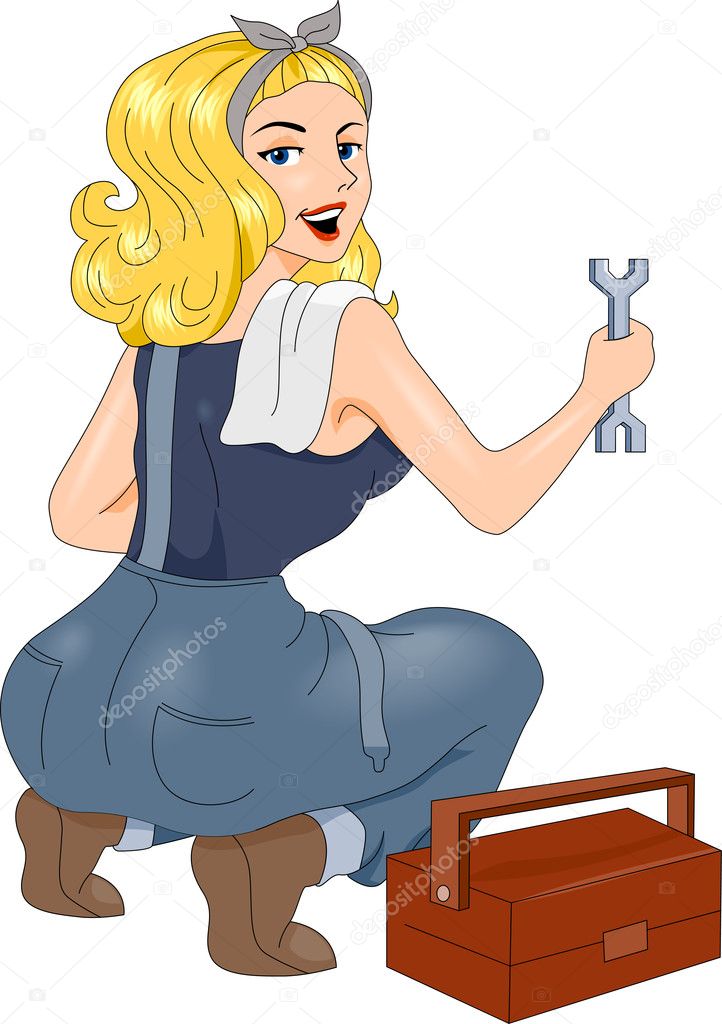 Pinup Girl Mechanic Stock Photo by ©lenmdp 7477935