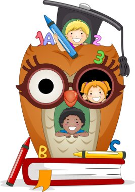 Kids Owl House clipart