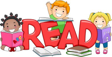 Kids Reading clipart