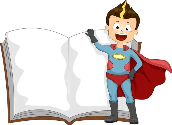 Livro dos super-heróis — Fotografia de Stock