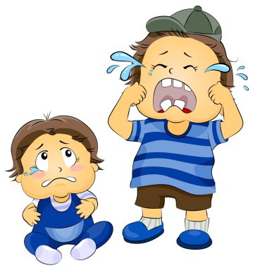 Crying Children clipart