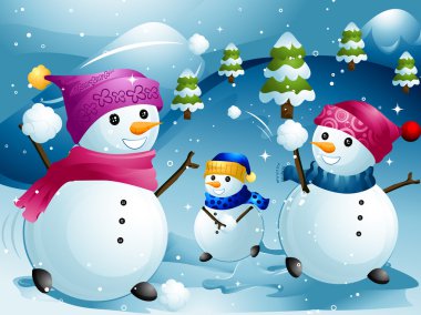 Snowball Fight clipart