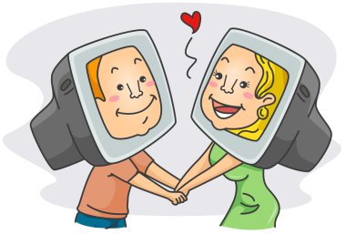 Online Romance clipart