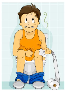 Man in the Toilet clipart