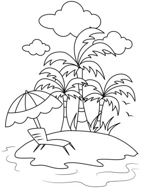 Line Art Isle clipart