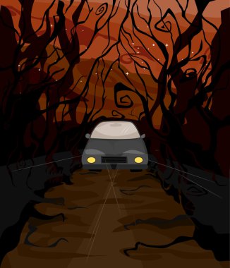 Drive through the Woods clipart