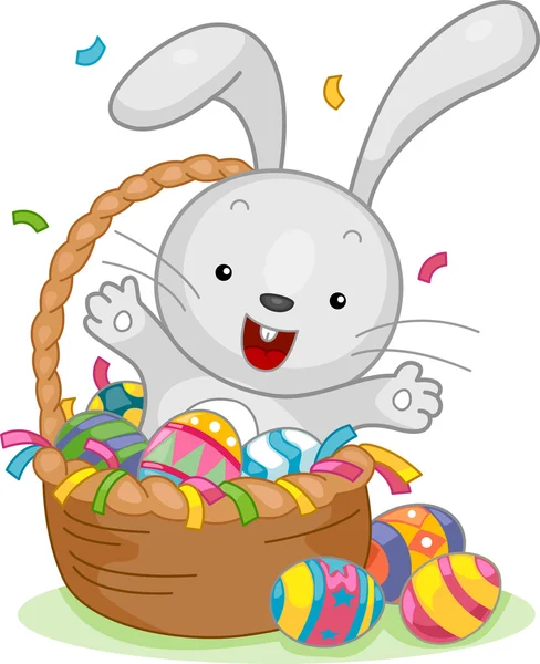 Easter Bunny Basket — Stock Photo, Image