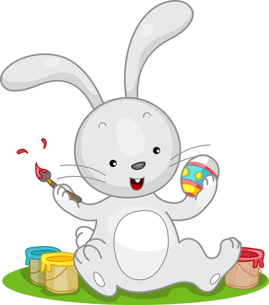 Easter bunny verf — Stockfoto