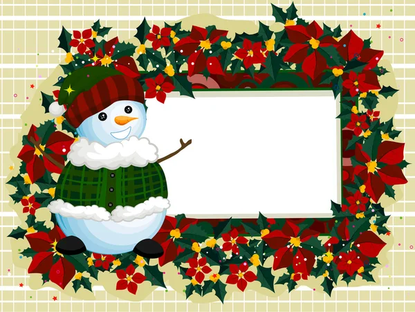 Snowman Frame — Stock Photo, Image