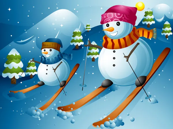 Sneeuwpop ski — Stockfoto