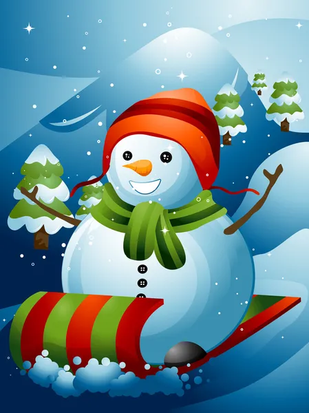 Snowman Face Frame Stock Photo by ©lenmdp 8137556