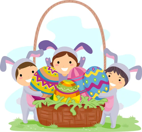 Kids Easter Eggs — Stock Photo, Image
