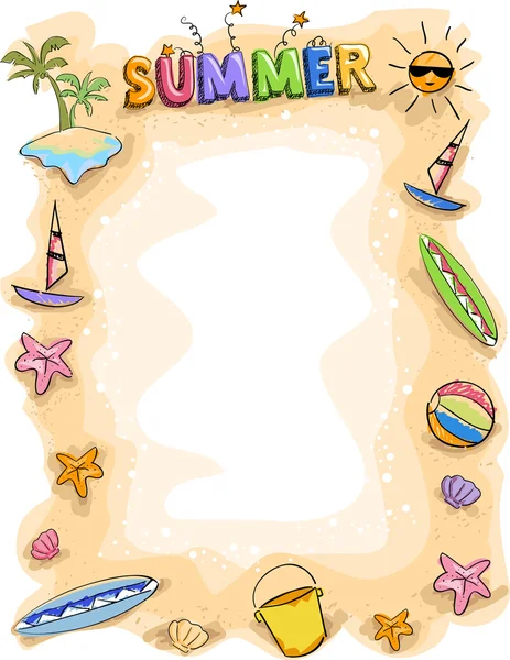Sommer-Doodle-Hintergrund — Stockfoto