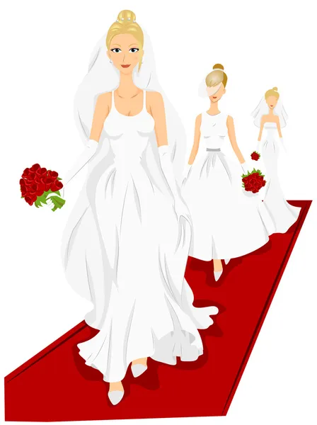 Hochzeitskleid-Modelle — Stockfoto