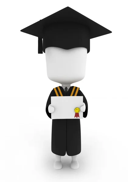 Graduado mostrando seu certificado — Fotografia de Stock