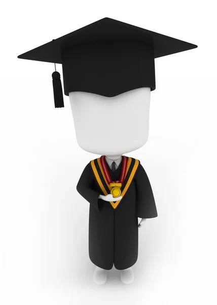 Diplomás, aki a kitüntetést — Stock Fotó