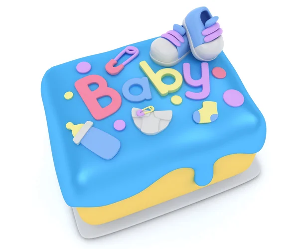 Ребенка душ торт — стоковое фото