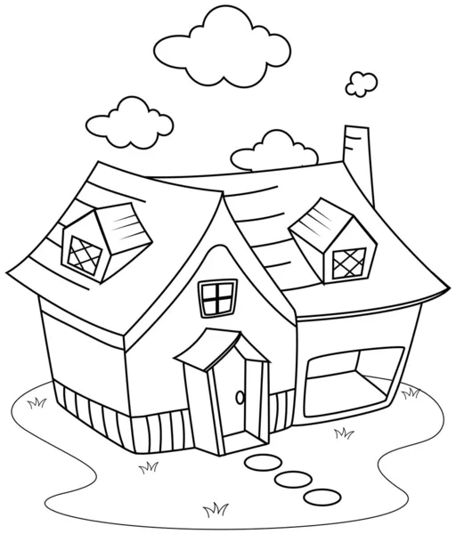 Line art house | Line Art House — Stock Photo © lenmdp #7599935