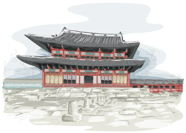 Koreanischer Tempel — Stockfoto