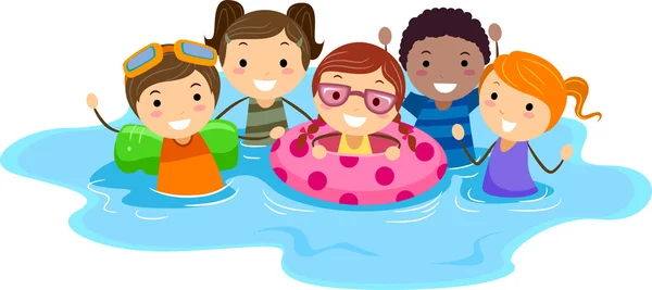 Bambini in piscina — Foto Stock