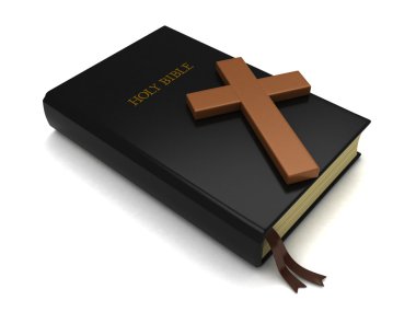 Bible and Cross clipart