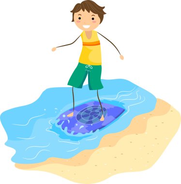 Skimboard Guy clipart