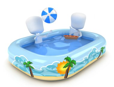 Kids in Pool clipart