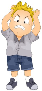 Angry Kid clipart