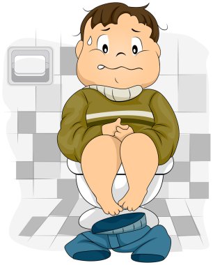 Constipated Kid clipart