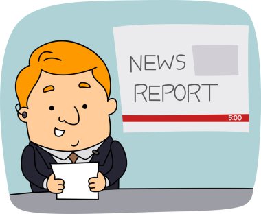 Newscaster clipart