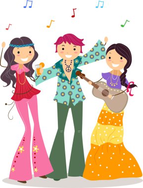 Hippie Party clipart