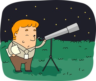 Astronomer clipart