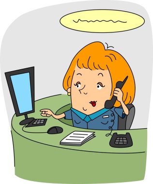 Receptionist clipart