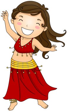 Bellydancing Kid clipart